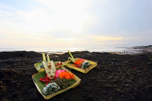 offerings on Echo Beach rocks