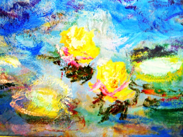 close-up of Monet's Nymphea at the Musée de l'Orangerie