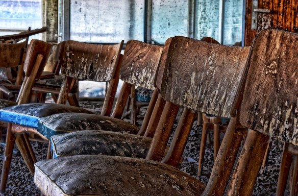 abandoned chairs